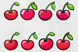 Cherry Clipart Set