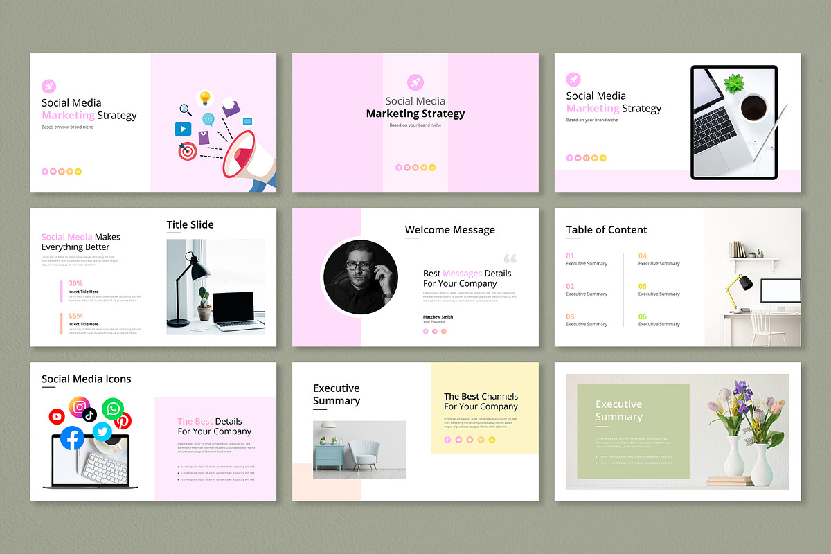 Social Media Marketing Presentation, a Presentation Template by Mighty-Slide (Photo 2 of 18)