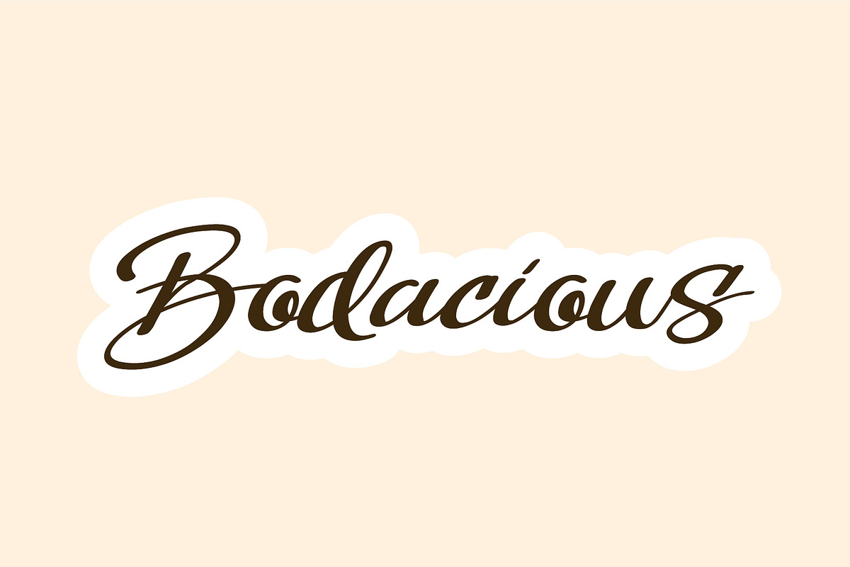 Bodacious - Handwritten Font, a Script Font by Fonteca