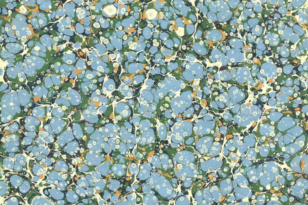 3 Hand Marbled Papers Forest, a Texture Graphic by Marblingdom (Photo 2 of 4)