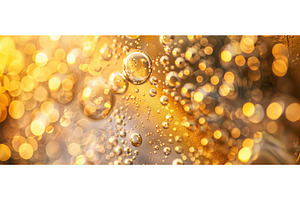 Golden Bubbles Floating in Soft, a Beauty & Fashion Photo by piter.goskov