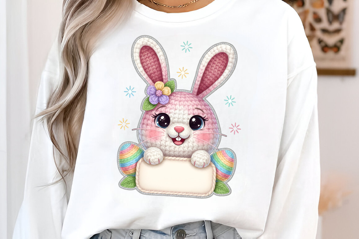 Yarn Crochet Easter Bunny PNG, an Illustration by SinaCreation (Photo 4 of 7)