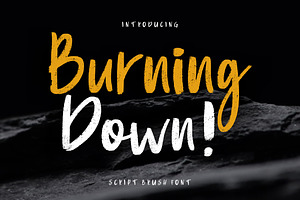 Burning Down Advertisement Font