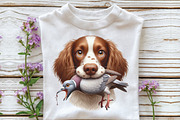 Watercolor Dog Pigeon Hunting PNG, an Illustration by CraftArtStudio (Thumbnail 4 of 6)