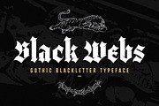 Black Webs - Gothic Blackletter Font, a Blackletter Font by Typia Nesia (Thumbnail 1 of 16)