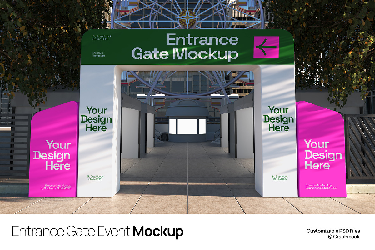 Entrance Gate Event Mockup, a Mockup by graphicook (Photo 1 of 4)