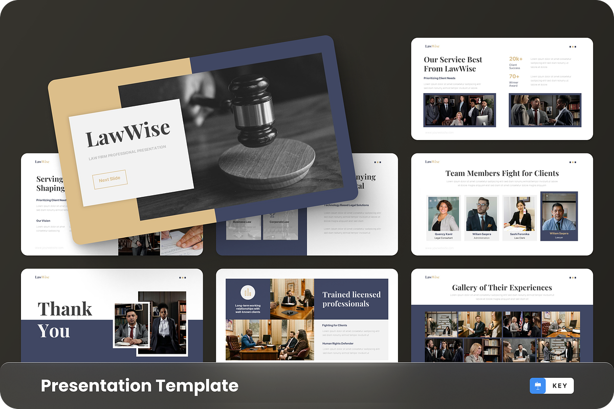 LawWise - Law Firm Keynote Template, a Presentation Template by GraphauseProject (Photo 1 of 6)
