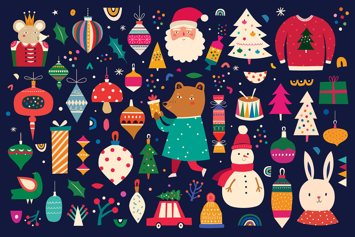 Funny CHRISTMAS collection, an Animal Illustration by MoleskoStudio (Photo 1 of 10)