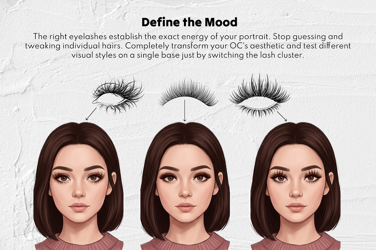 Eyelash Stamp Brushes Set, a Brush Add-On by Selentaori Studio (Photo 9 of 11)