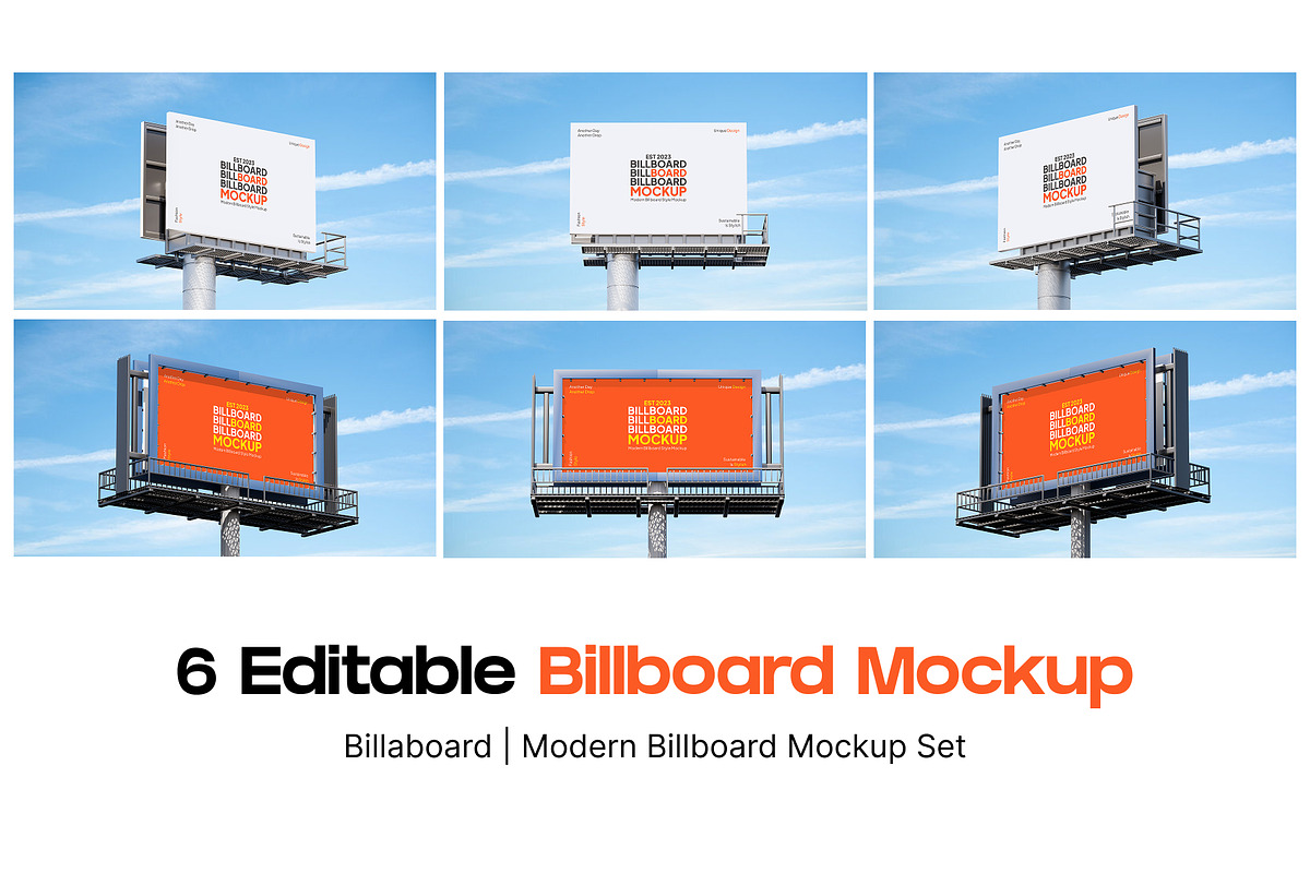 Modern Billboard Mockup Set, a Mockup by orenjidesign (Photo 2 of 8)