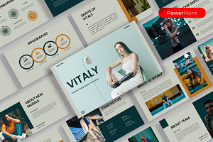 Vitaly – Fashion PowerPoint Template, a Presentation Template by kreatifreya