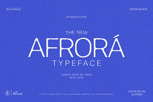 Afrora | Minimalist Sans Serif Font