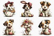 Whimsical Easter Dogs Clipart Png, an Illustration by Craft Nest (Thumbnail 3 of 11)