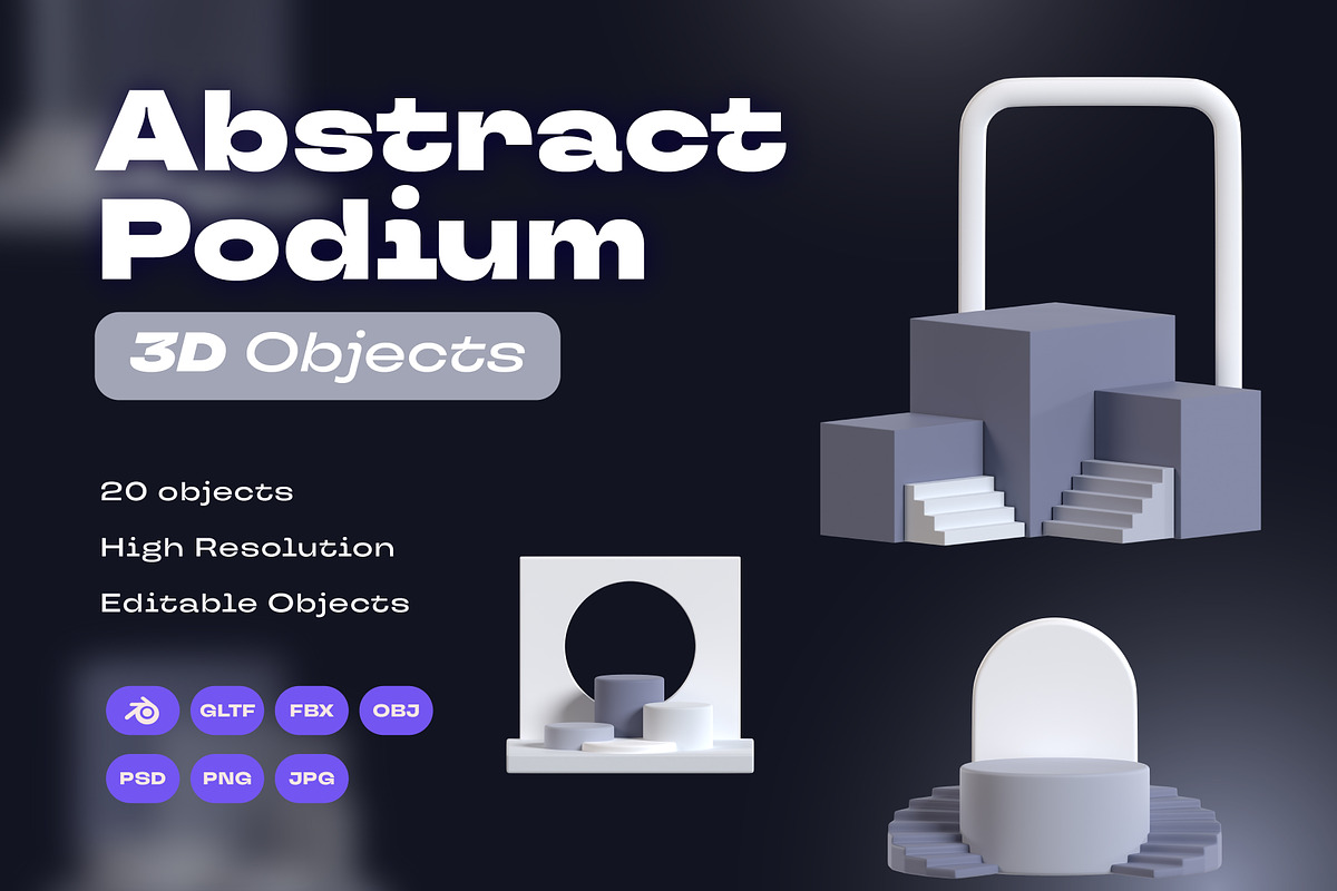 Abstract Podium 3D, an Object 3D Model by kerismaker (Photo 1 of 8)