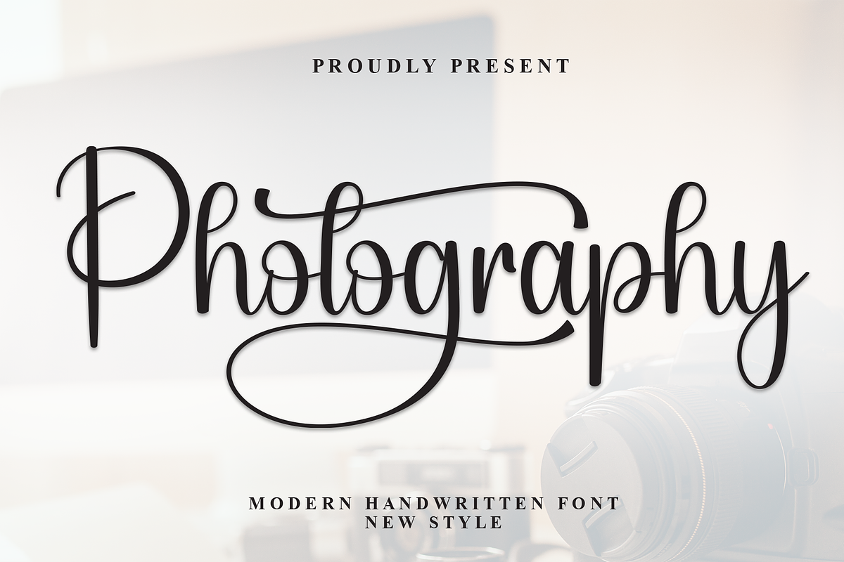 Photography | Script Font, a Handwritten Font by Scratchones (Photo 1 of 9)