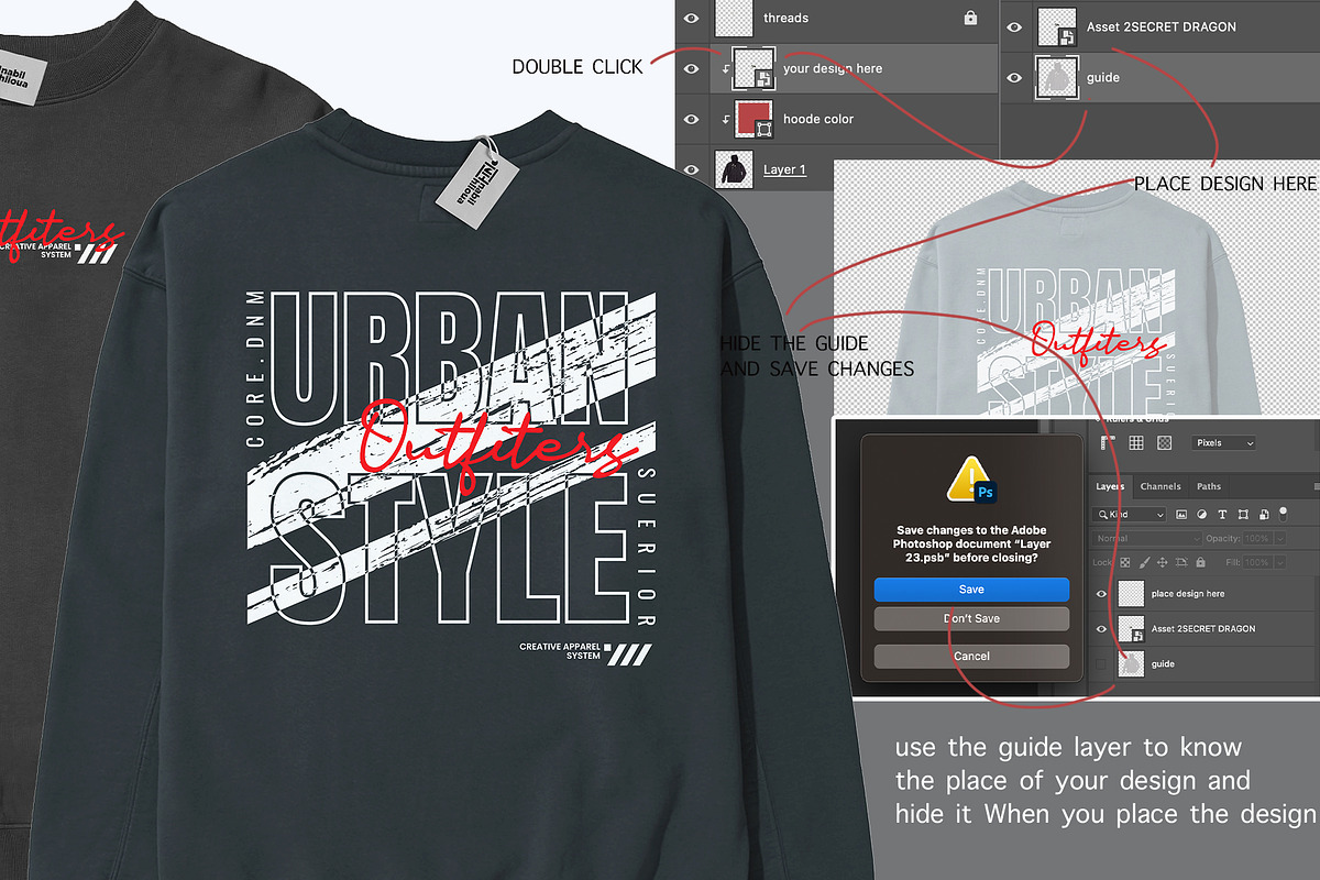 sweatshirt PSD Mockup Template, a Hoody Mockup by NH graphic (Photo 2 of 4)