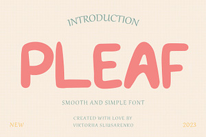 PLEAF smooth and simple font