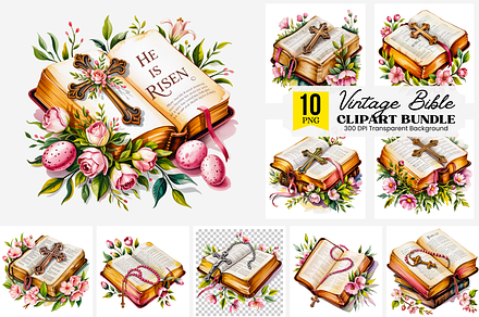 Vintage Bible PNG Bundle