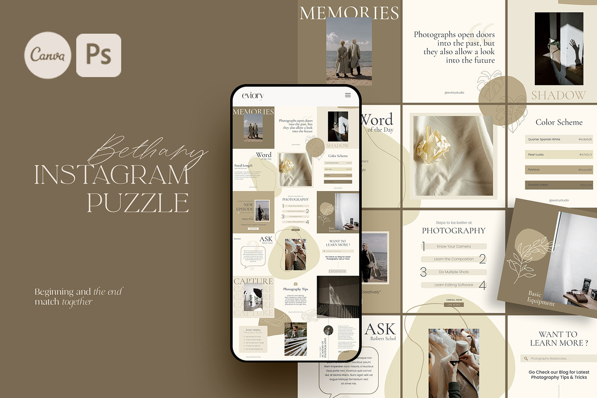 PUZZLE Bundle Instagram CANVA PS, a Social Media Template by Eviory (Photo 20 of 50)