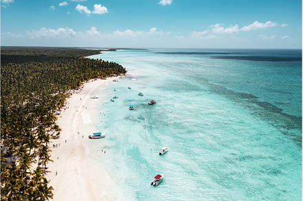 Tropical Caribbean beach from above, a Nature Photo by Nature and travel
