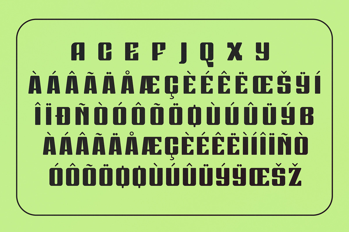 Radio A Treqer Display Font, a Sans Serif Font by Storytype Studio (Photo 14 of 18)
