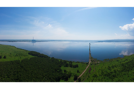 Aerial drone view of lake landscape, a Nature Photo by Jan Jack Russo Media
