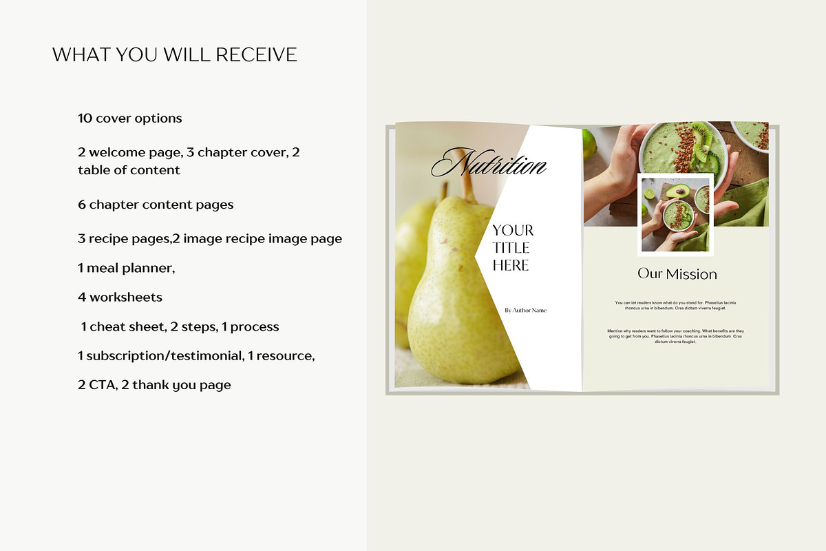 Nutrition Coach eBook Template, a Magazine Template by Deepa Template Studio (Photo 5 of 13)
