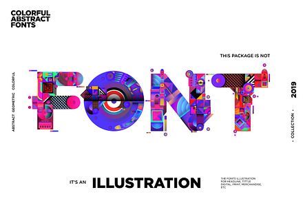 Colorful Alphabets Font Illustration