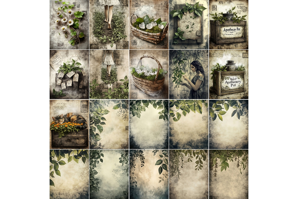 Herbalist Junk Journal Kit, a Seasonal Illustration by Nicole Branger Art (Photo 11 of 14)