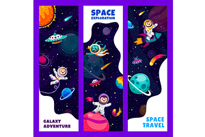 Galaxy Adventure And Space Banners