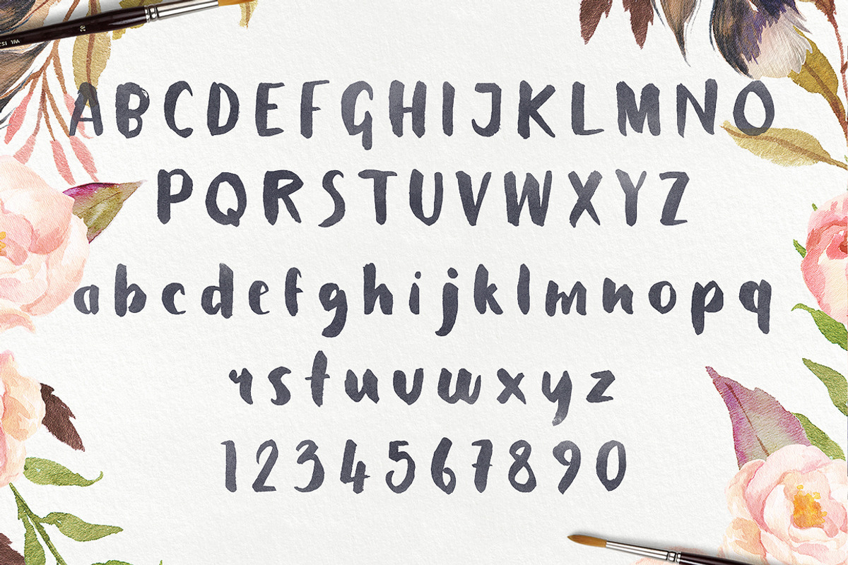 Petal - Brush Font preview 2