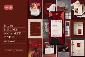 Burgundy Social Media Manager Post