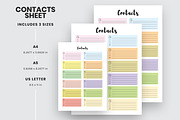 Contact Information Sheet, a Stationery Template by Amit Debnath (Thumbnail 1 of 7)