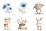 Watercolor Spring Nursery Clipart, an Illustration by Designworld (Thumbnail 5 of 6)