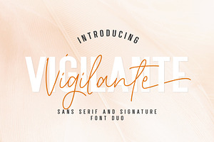Vigilante | A Modern Classy Font Duo