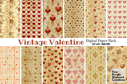 Old Vintage Valentine Heart Grudge, a Pattern Graphic by Fine Purple Elephant (Thumbnail 1 of 5)