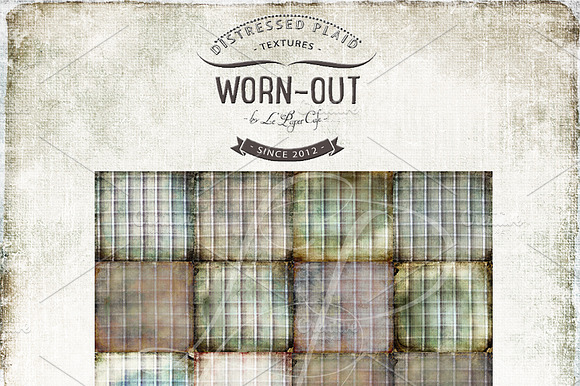 Distressed Plaid Background Textures preview 6