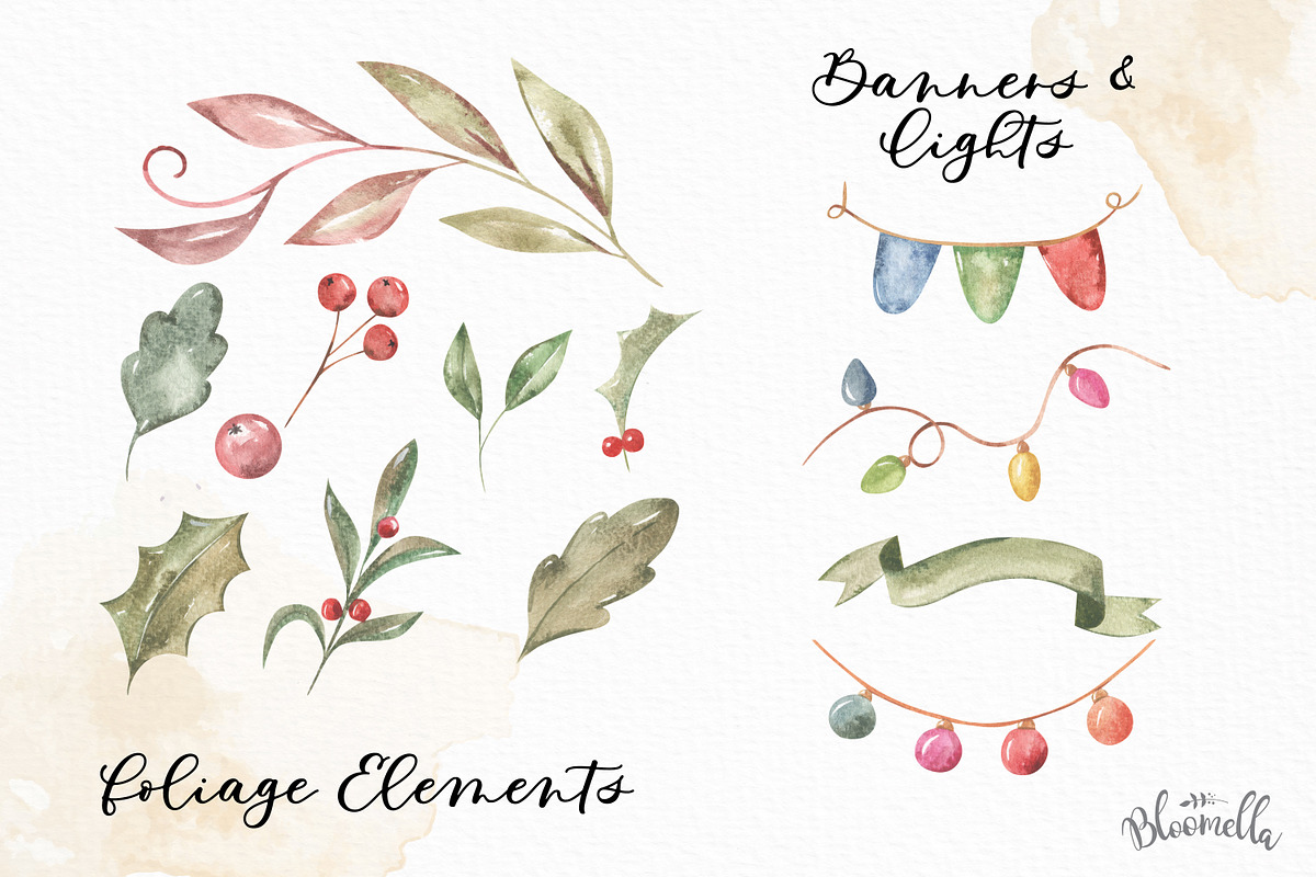 Watercolour Gingerbread Clipart Set, a Decorative Illustration by Bloomella (Photo 4 of 10)