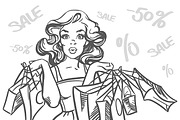 Pop art woman, an Illustration by Ira Cvetnaya (Thumbnail 6 of 6)