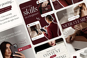 Burgundy Instagram Posts & Carousels, a Social Media Template by SwitzerShop (Thumbnail 3 of 9)