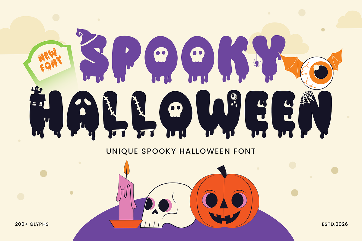 Spooky Halloween - Halloween Font, a Handwritten Font by Umitype (Photo 1 of 9)