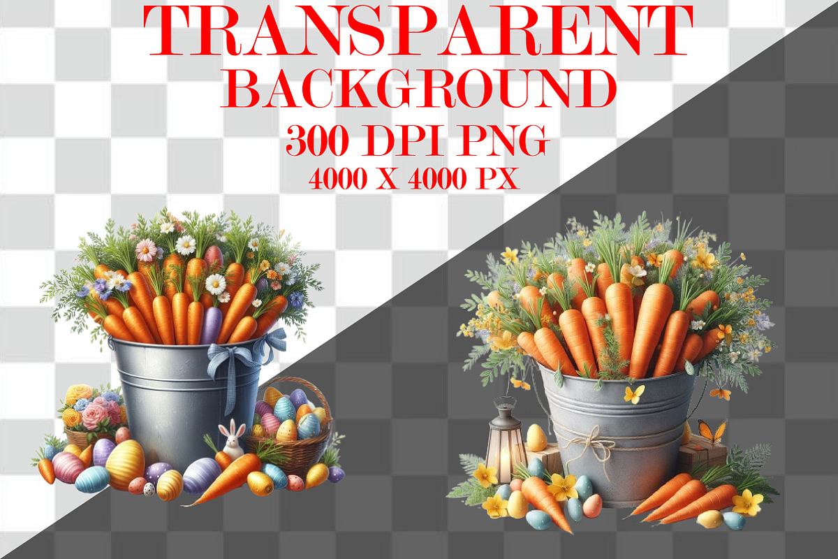 Watercolor Carrot in Basket Clipart, a Seasonal Illustration by Craft Nest (Photo 3 of 6)