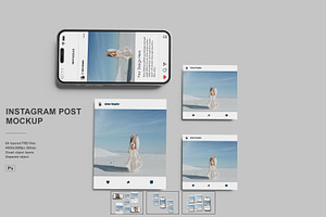 INSTAGRAM POST MOCKUP, a Print Template by NyakBiett