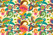 3 Floral Indian patterns, a Pattern Graphic by Sunny_Lion (Thumbnail 1 of 3)