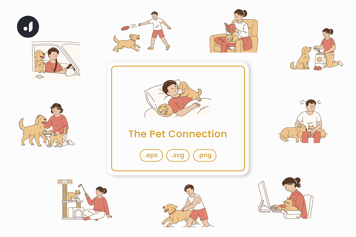 The Pet Connection Illustration, an Object Graphic by Jump Studio (Photo 1 of 12)