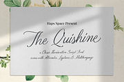 Quishine - Classic Handwritten Font, a Handwritten Font by Haps Space (Thumbnail 1 of 14)