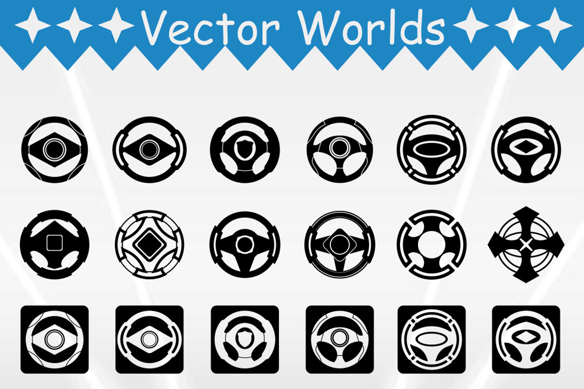 Steering Wheel SVG, Wheel SVG, an Object Graphic by VectorWorlds (Photo 2 of 3)