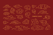 Chinese fluffy clouds set, a Decorative Illustration by Good Studio (Thumbnail 3 of 3)