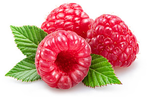Raspberries with raspberry leaves, a Food & Drink Photo by Volff
