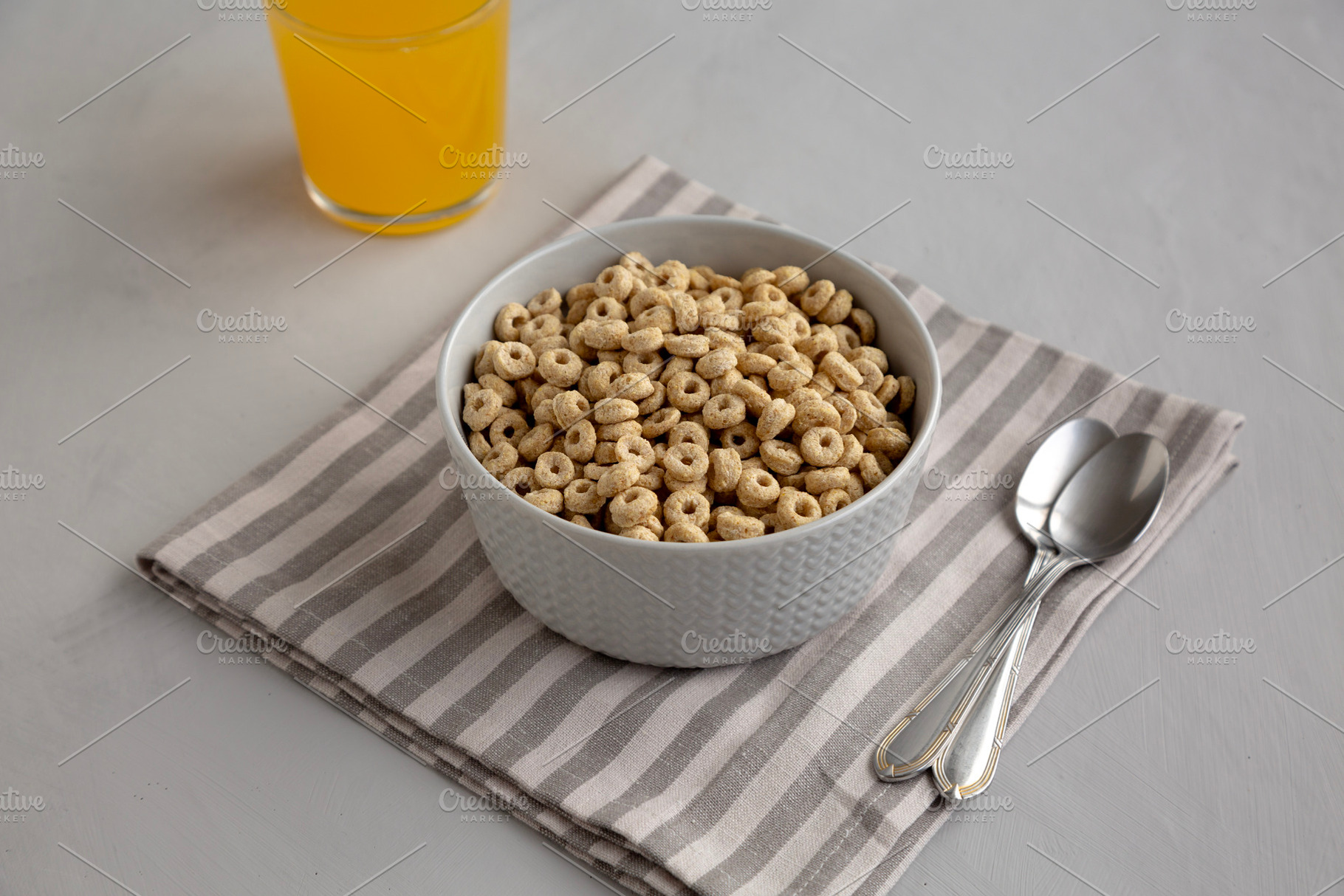 Healthy Cereals Rings with Honey for Breakfast, a Food & Drink Photo by LiudmylaChuhunova